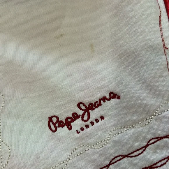 Vintage 1990s Reversible Pepe Jeans Jacket Size M. Red, White & Charcoal Gray. - Picture 9 of 16
